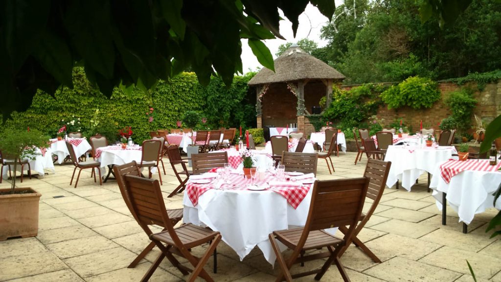 Outdoors Courtyard Dining at Chiseldon House