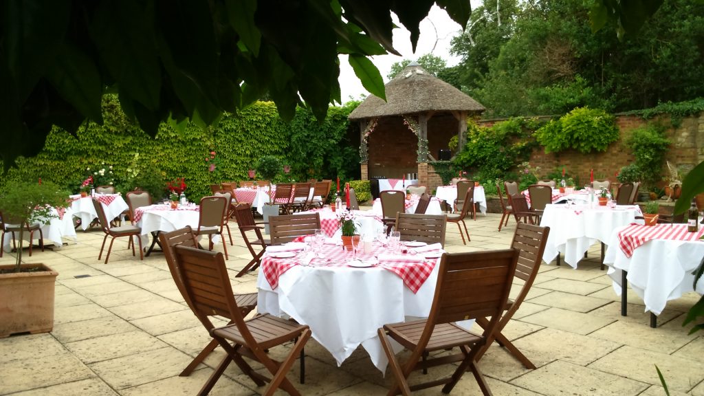 Courtyard and Summer House Outdoors Celebration Meal Courtyard and Summer House Outdoors Celebration Meal at Chiseldon House