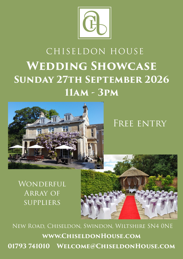 Chiseldon House Wedding Showcase Sunday 27th September 2026 11am to 3pm. Free entry
